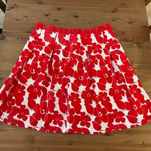 Beautiful Red and White Flowered Skirt